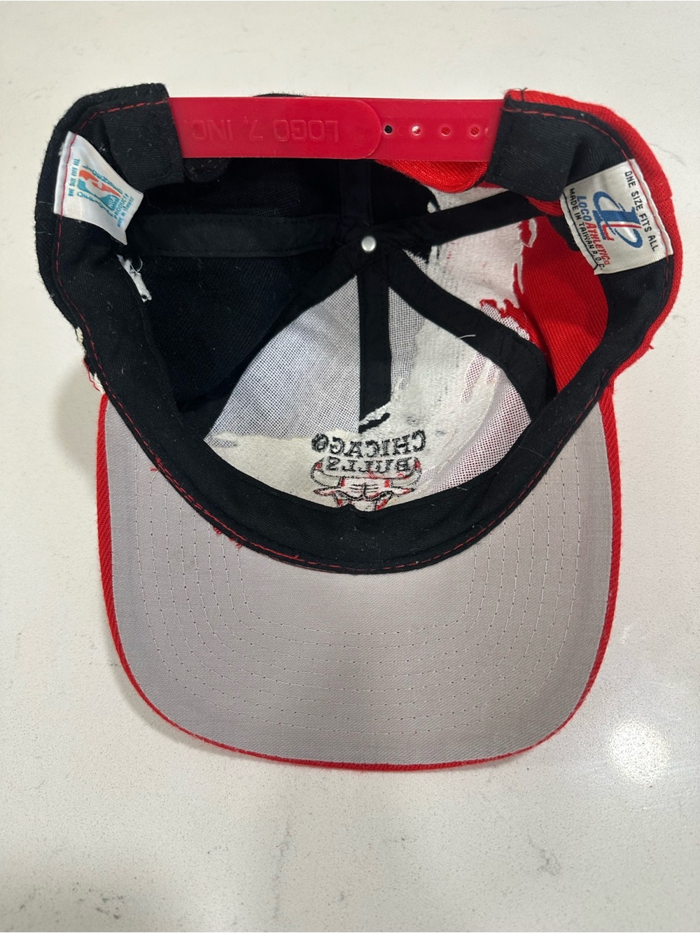 Vintage Chicago Bulls Logo Athletic Splash Snapback Basketball Hat - Picture 5 of 10